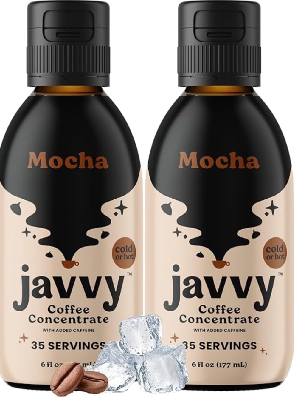 Iced Coffee & Espresso Concentrate Pack of 2 Javvy Mocha Instant 70 Servings